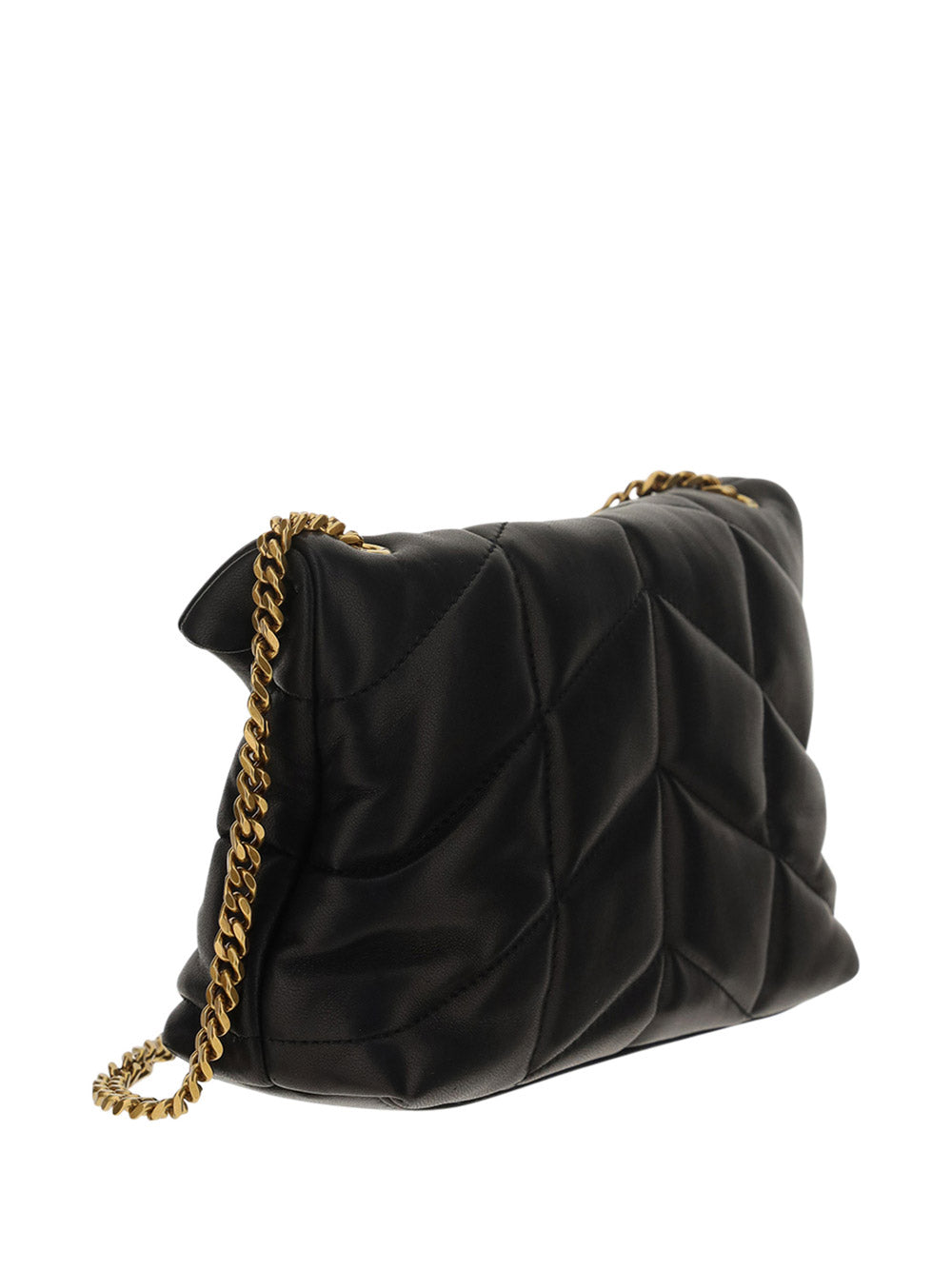 Puffer Toy Bag In Quilted Lambskin - Black