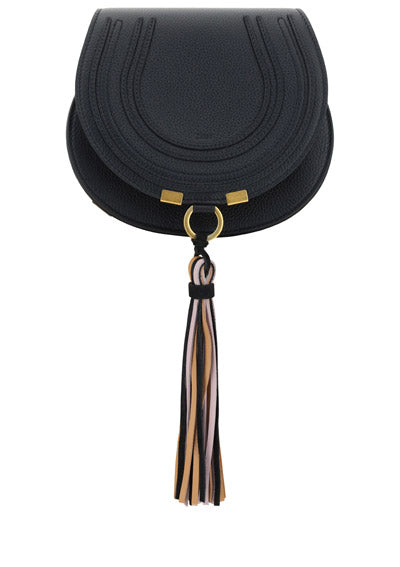 Marcie Small Saddle Bag - Black