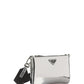 Brushed Leather Shoulder Bag - Silver