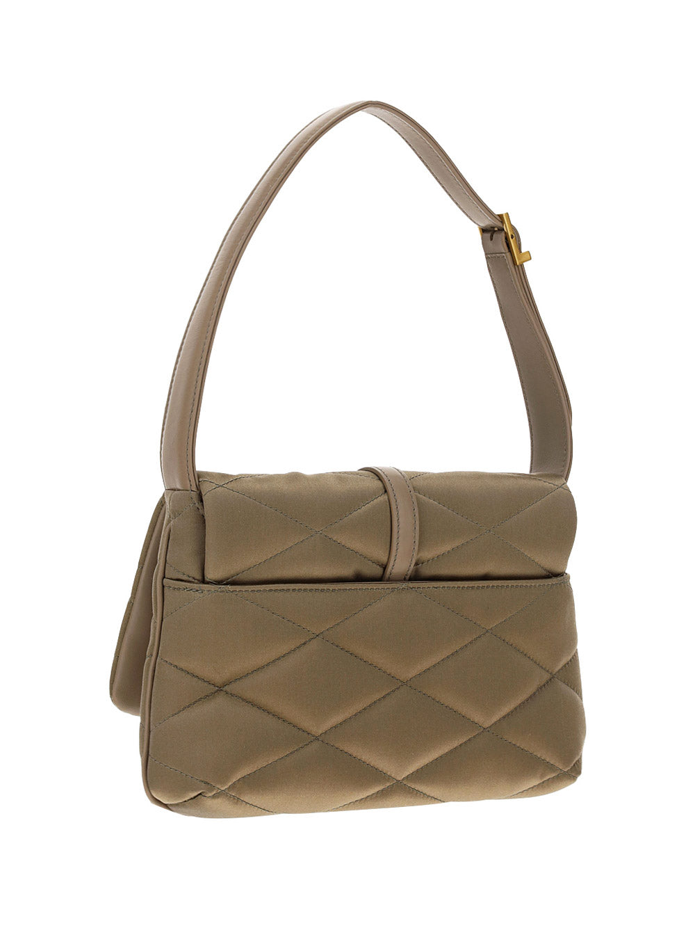 Le 57 Hobo Bag in Shiny Fabric - Mousse