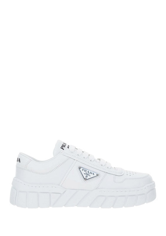 Perforated Leather Sneakers - White.