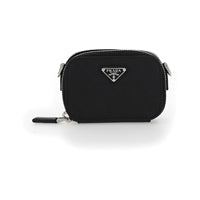 Saffiano Leather Mini Pouch - Black