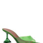 Lupita Glass 70mm PVC Mules - Green