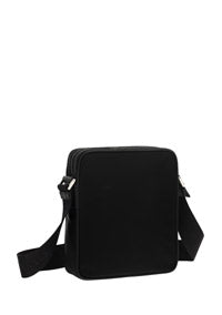 Re-Nylon and Saffiano Leather Shoulder Bag - Black