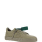 Low Vulcanized Calf Leather Sneakers - Military Green