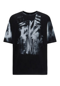 Cotton T-Shirt with Body Armour Print