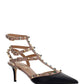 Rockstud Caged Pump 65mm - Black / Nude.
