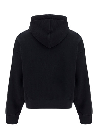 Curved Logo Hoodie - Black White