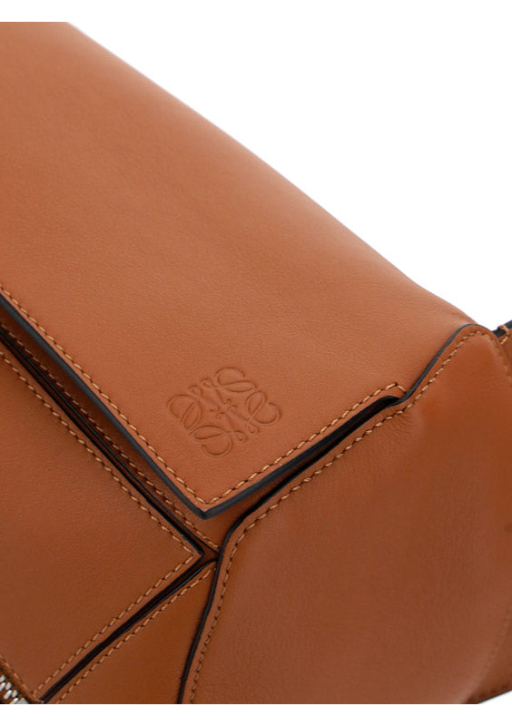 Small Puzzle Bumbag in Classic Calfskin - Tan