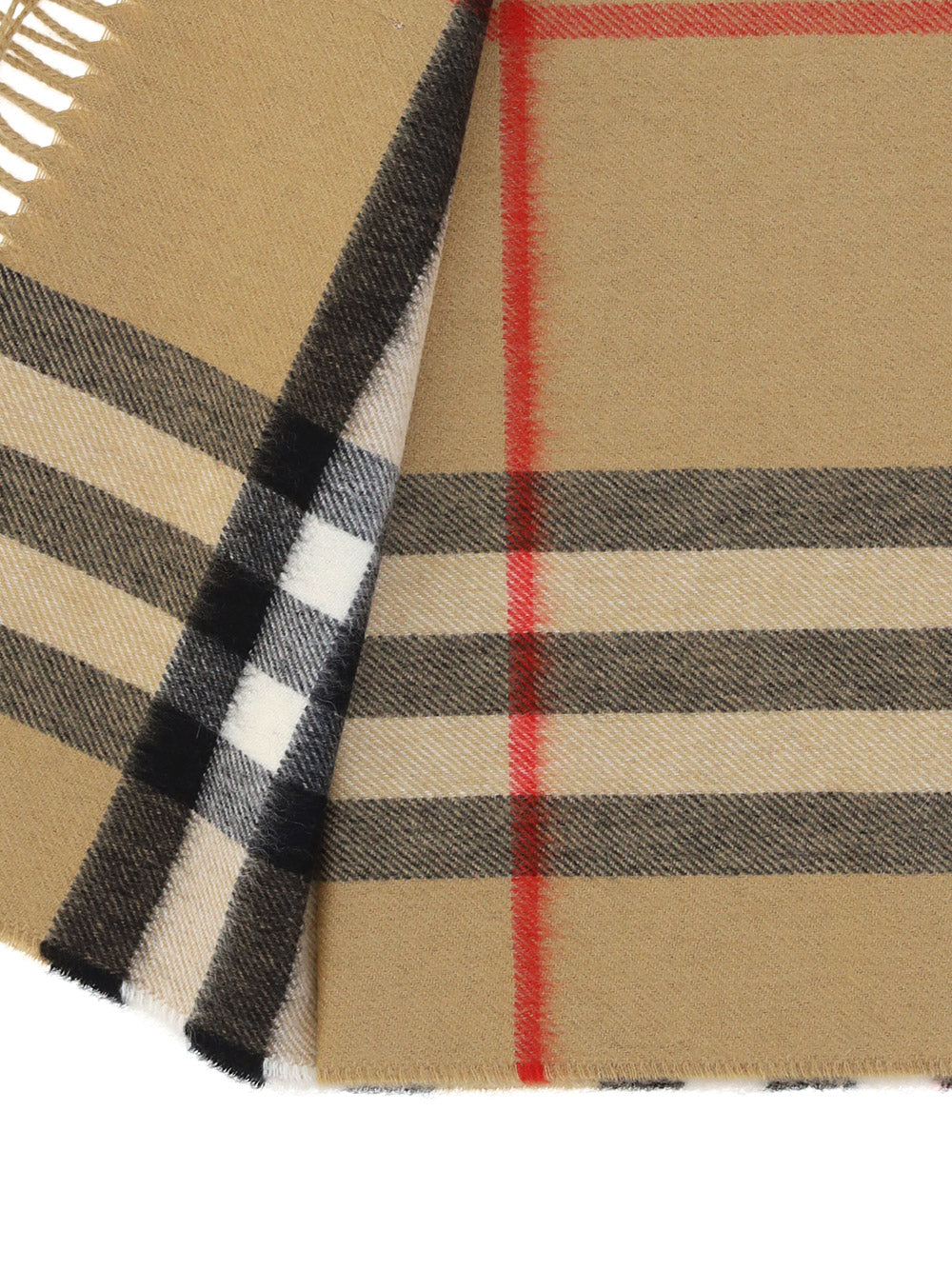 The Classic Check Cashmere Scarf - Archive Beige
