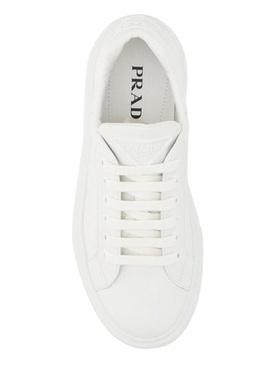 Prada Macro Leather Sneakers - White.