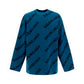 Allover Logo Knit Sweater - Petrol Blue