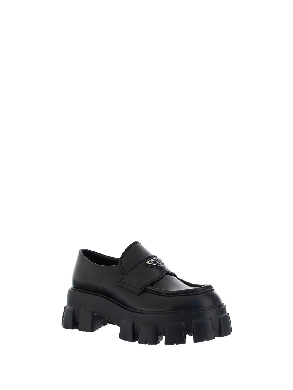 Monolith Brushed Leather Loafers - Black