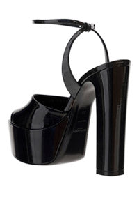 Jodie Platform Sandals In Patent Leather - Black