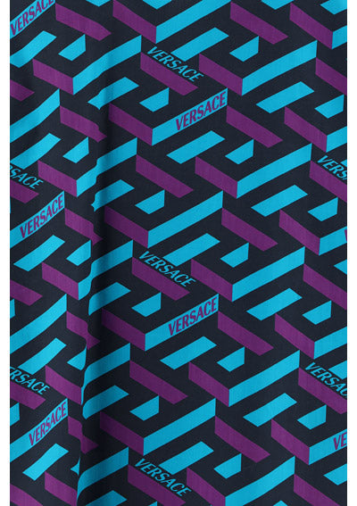 La Greca Shirt - Black/Blue/Mauve.