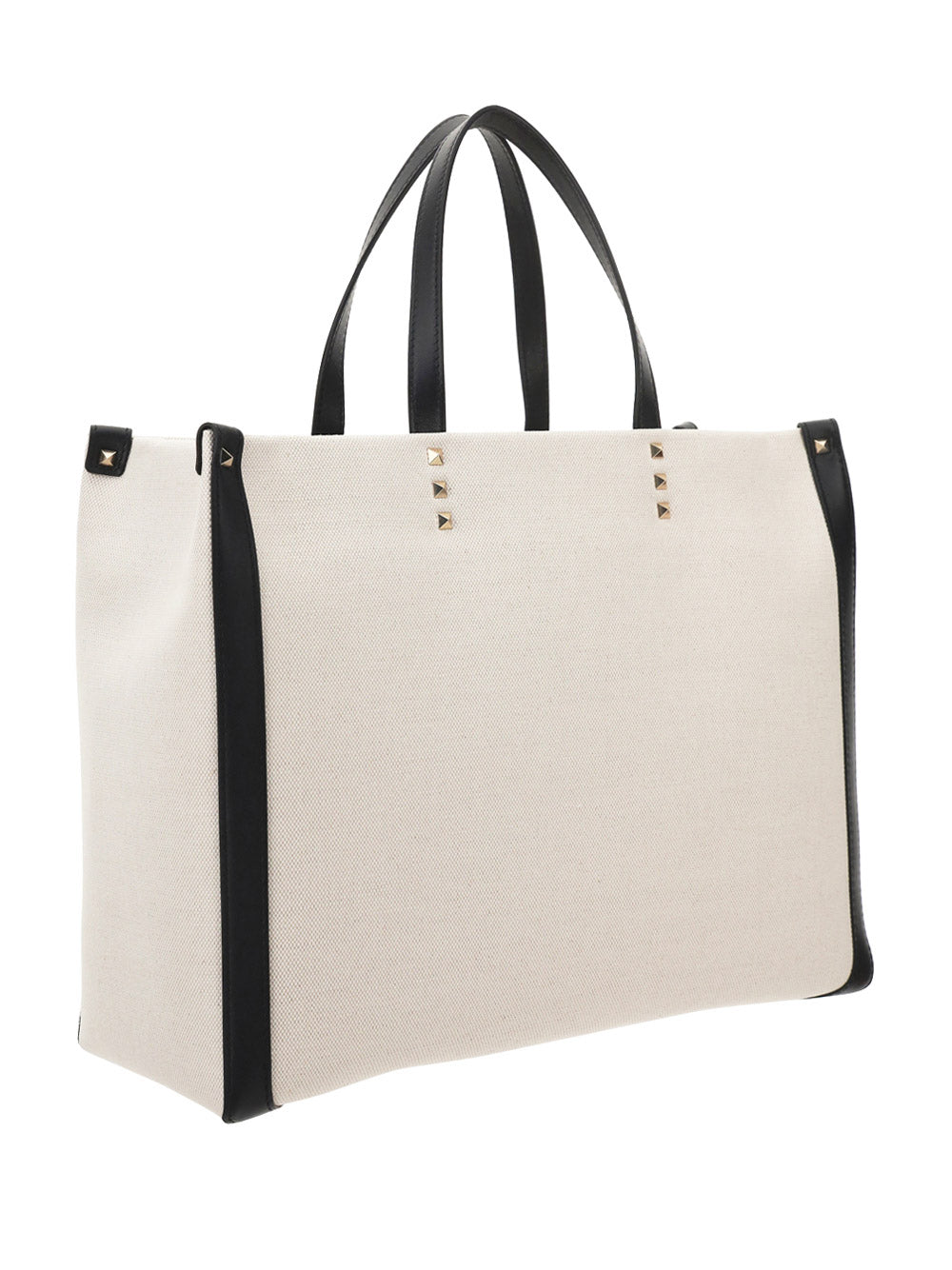 Small VLTN Print Canvas Tote Bag - Ivory