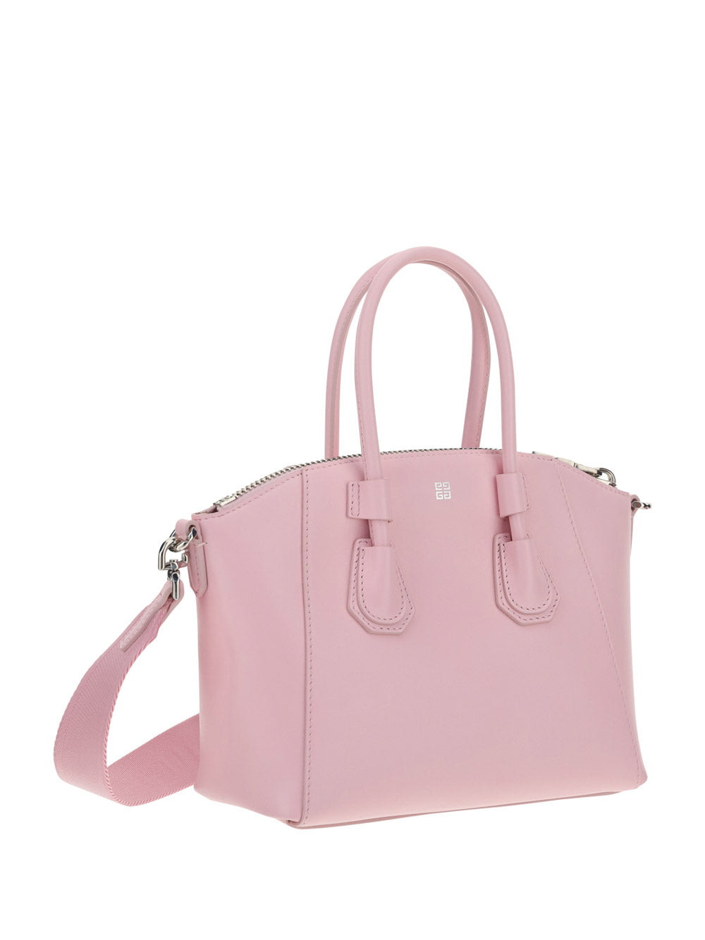 Mini Antigona Sport bag in Leather - Blossom Pink.