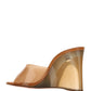 Lupita Glass-Wedge Slide Sandals - Tan