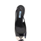 Patent Leather Slingback Pumps - Black.