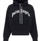 Curved Logo Hoodie - Black White