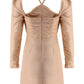Taffeta Mini Dress -Taupe