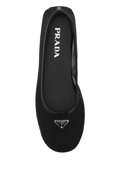 Logo Plaque & Mesh Ballerina - Black