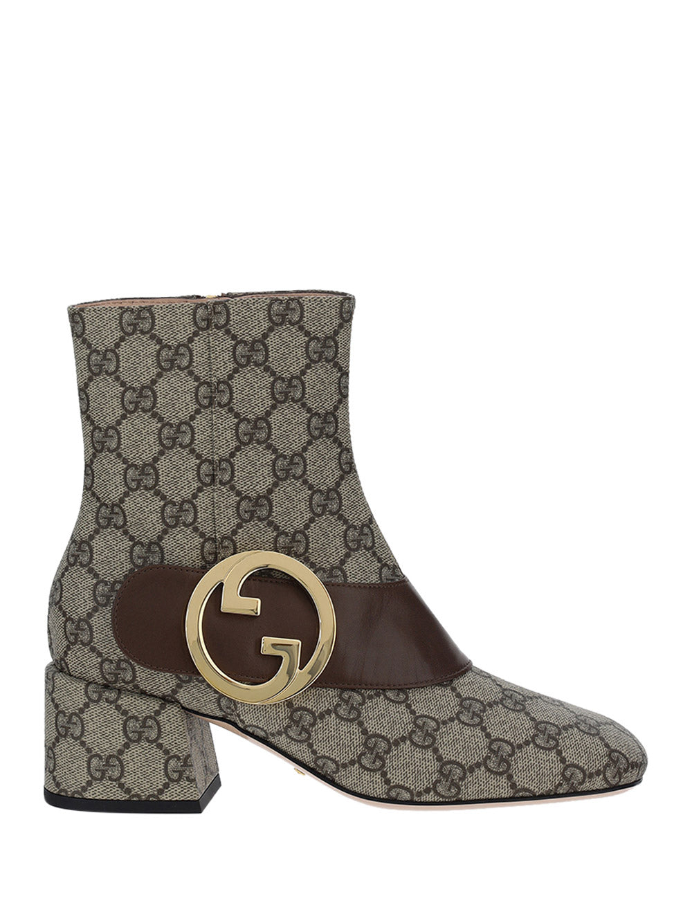 Gucci Blondie Ankle Boot - Beige/Ebony/Brown.