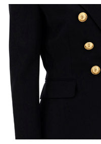 Grain de Poudre Double-Breasted Jacket - Black