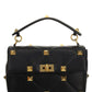 Large Roman Stud the Shoulder Bag in Nappa With Chain - Black