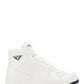 Leather High-Top Sneakers - White