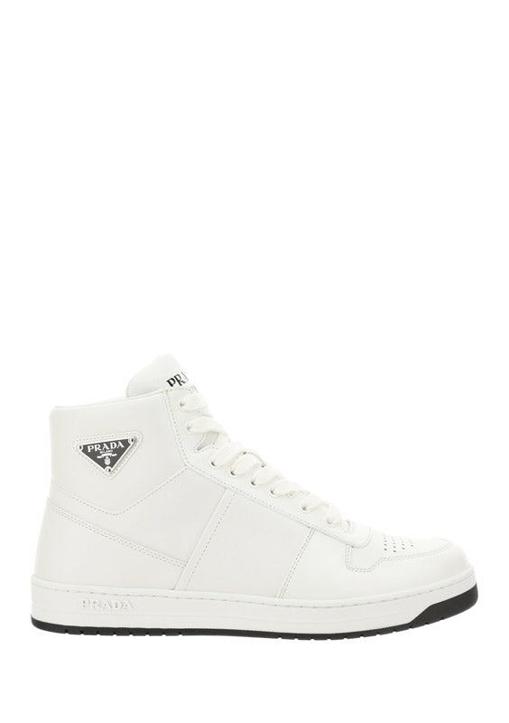 Leather High-Top Sneakers - White