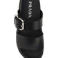 Strap Sandal with Buckle - Black