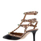Rockstud Caged Pump 65mm - Black / Nude.