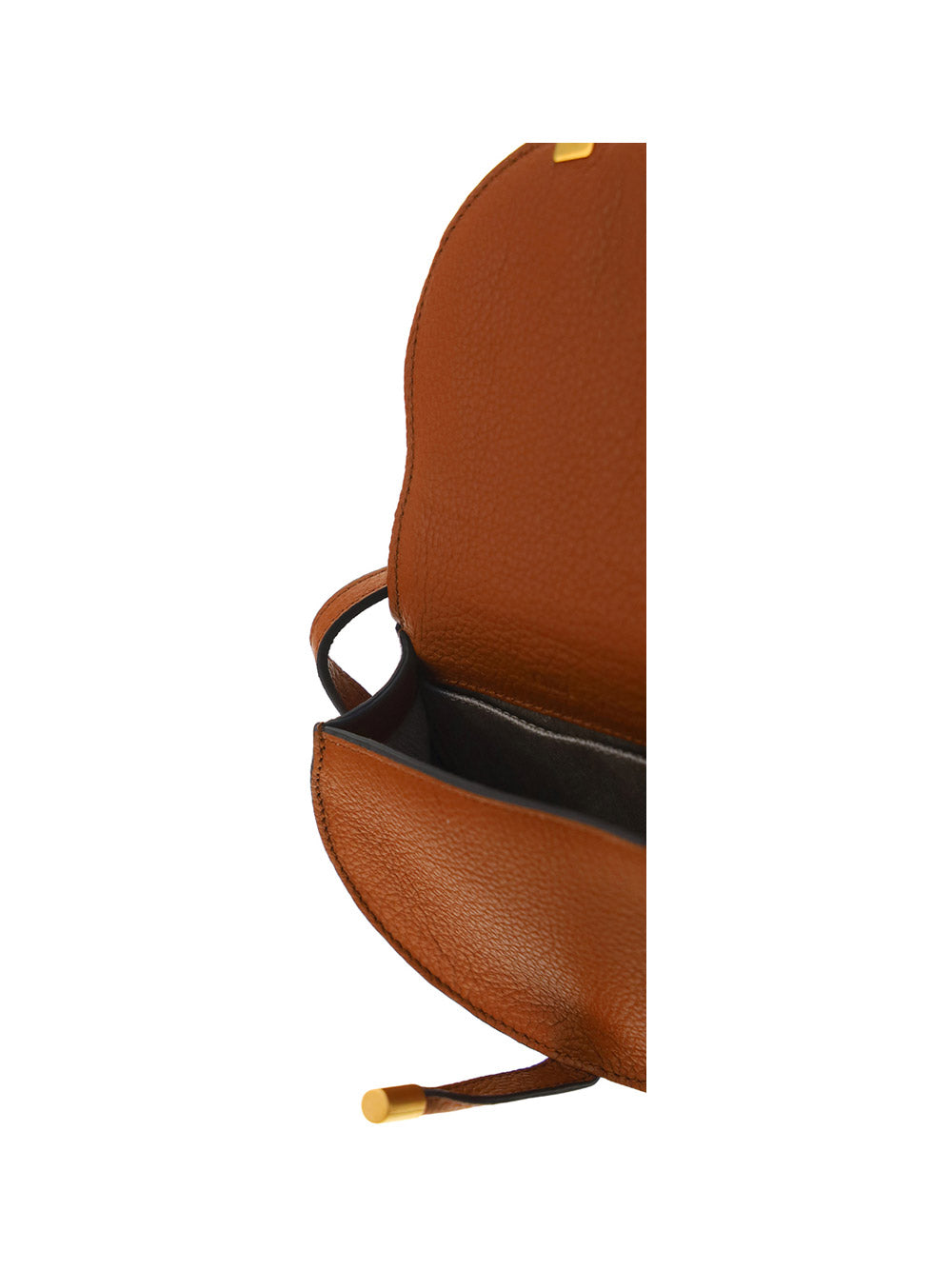 Marcie Nano Saddle Bag in Grained Calfskin - Tan