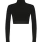 Long-sleeved Jersey Top with Branded Elastic - Black