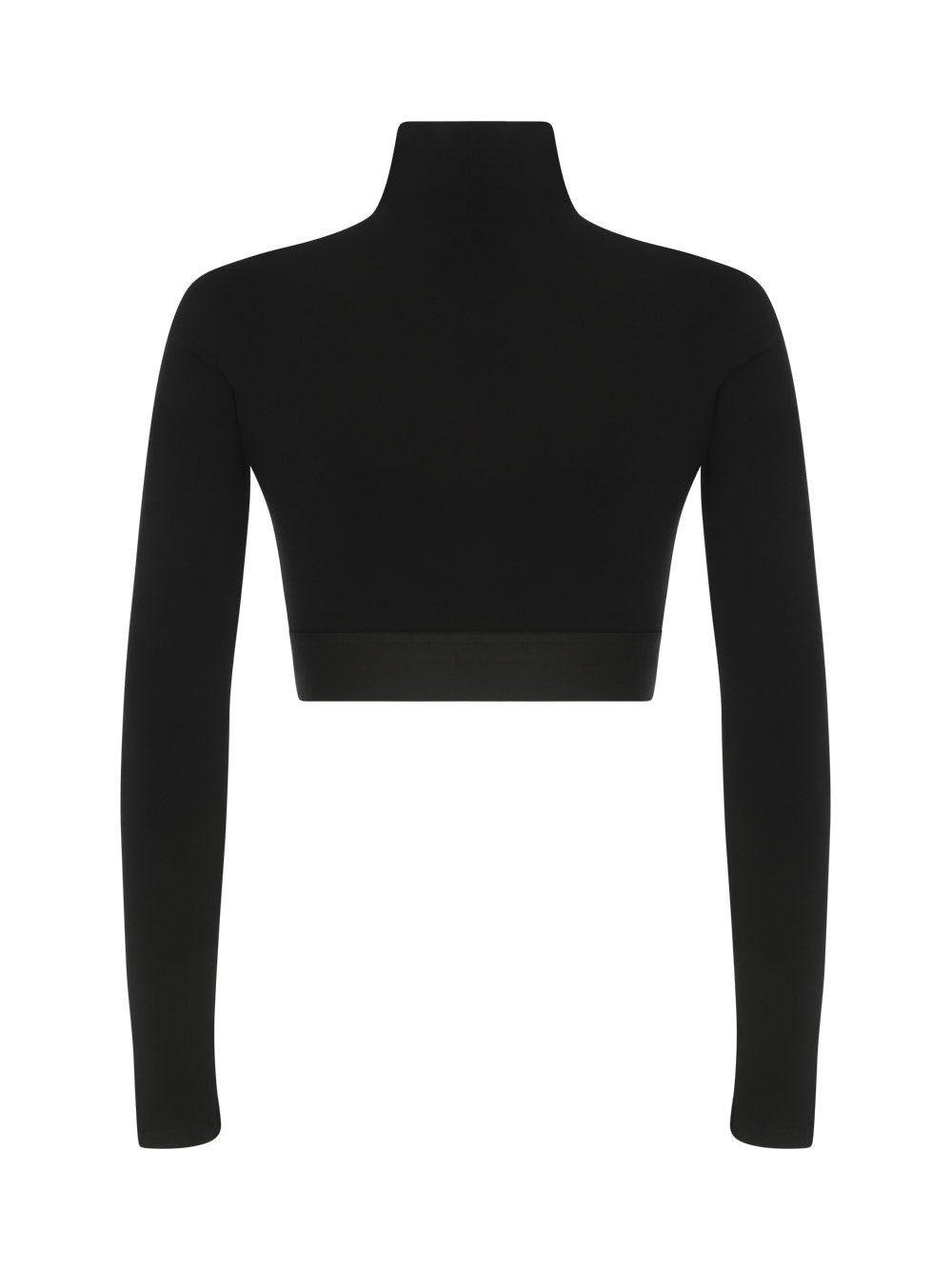 Long-sleeved Jersey Top with Branded Elastic - Black