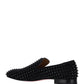 Dandelion Spikes Loafers in Suede - Black