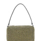 Heiress Medium Pouch in Rhinestone Mesh - Yellow