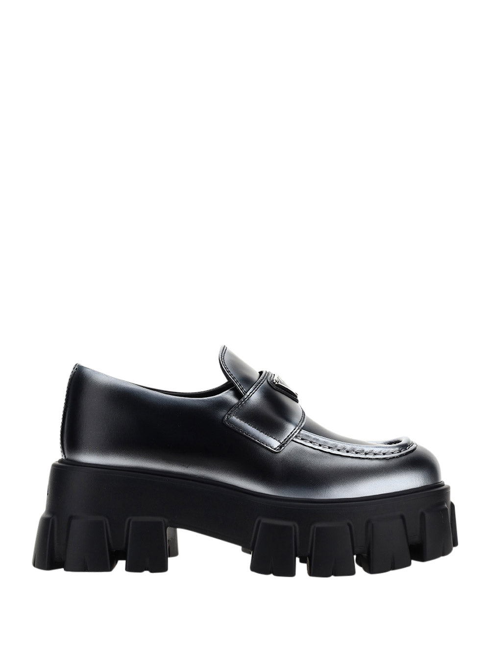 Monolith Nuanced Brushed Leather Loafers - Black