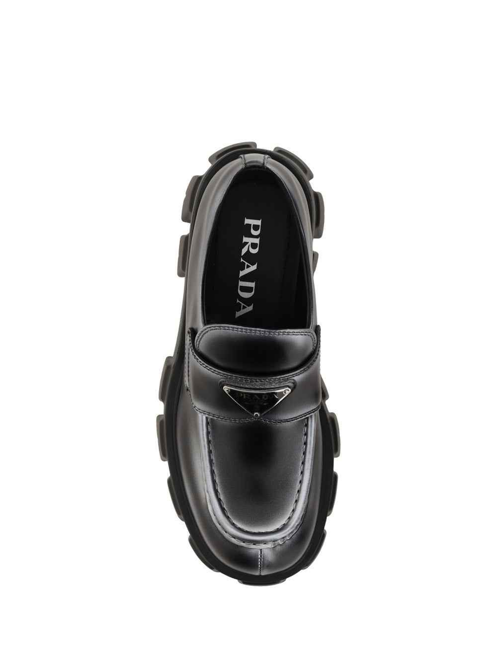 Monolith Nuanced Brushed Leather Loafers - Black