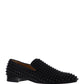 Dandelion Spikes Loafers in Suede - Black