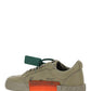 Low Vulcanized Calf Leather Sneakers - Military Green