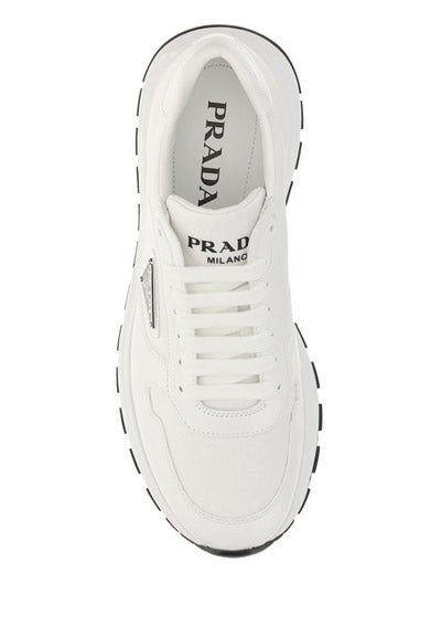 Prax 01 Sneakers in Nylon & Leather - White