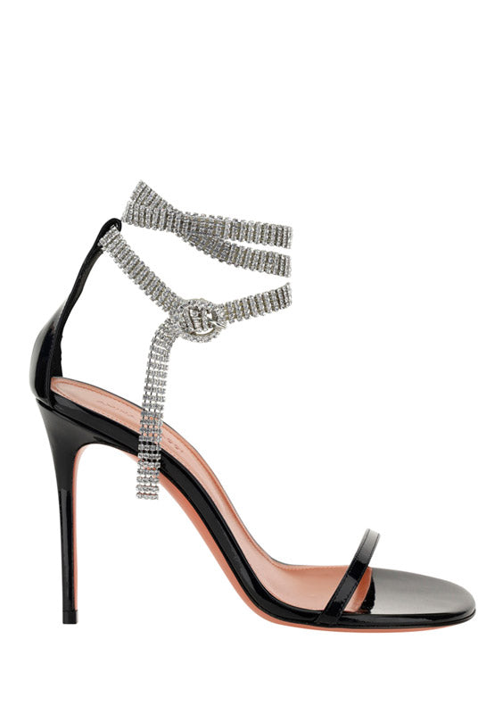 Giorgia Crystal Sandals - Black