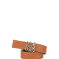 Anagram Belt in Smooth Calfskin -  Black / Tan / Palladium