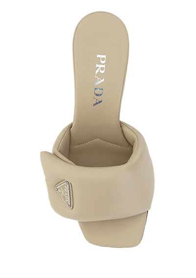 Soft Padded Nappa Sandals - Desert Beige