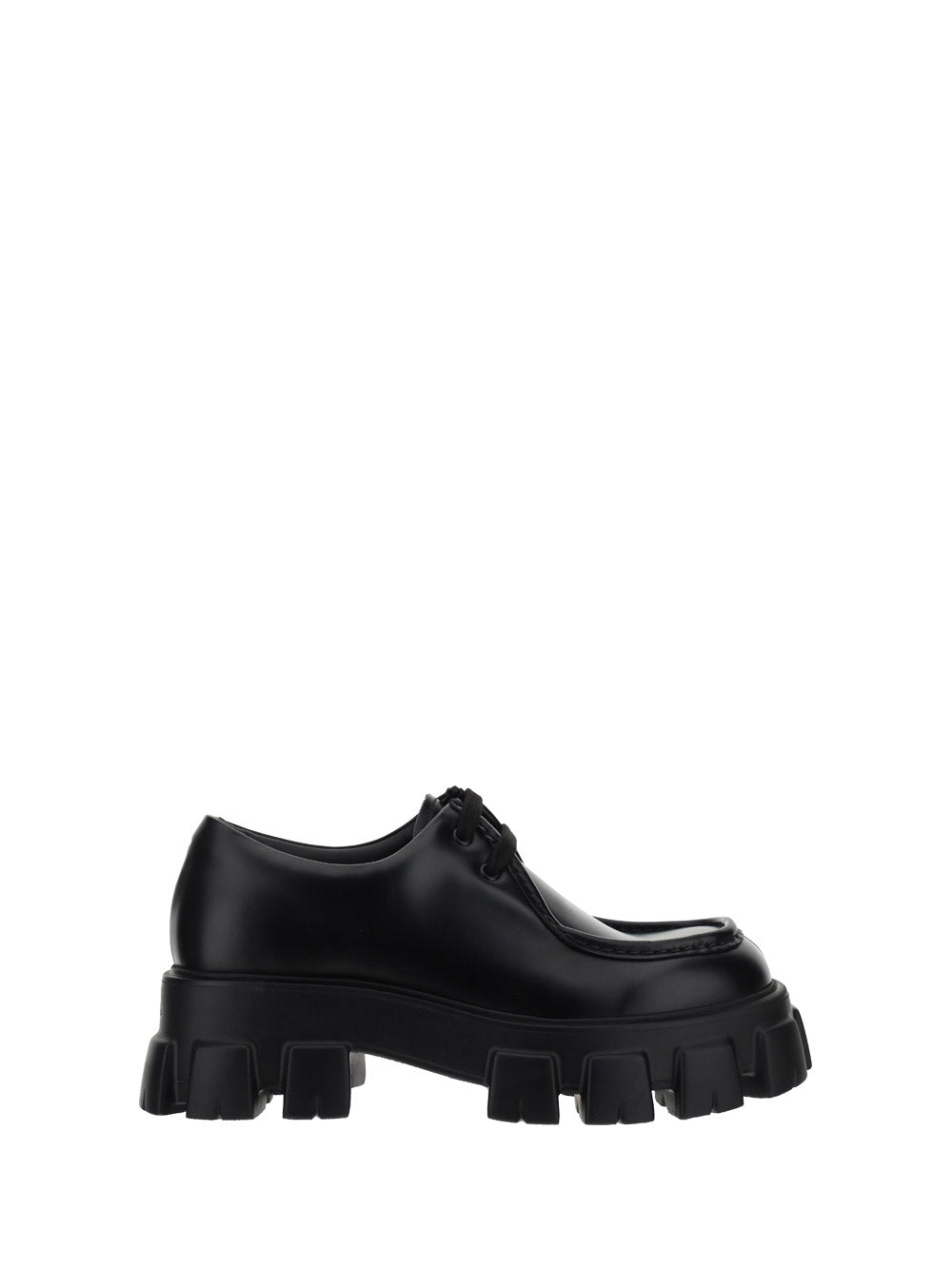 Monolith Brushed Leather Lace-up Shoes - Black