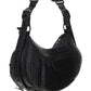 Le Cagole XS Shoulder Bag Crocodile Embossed - Black