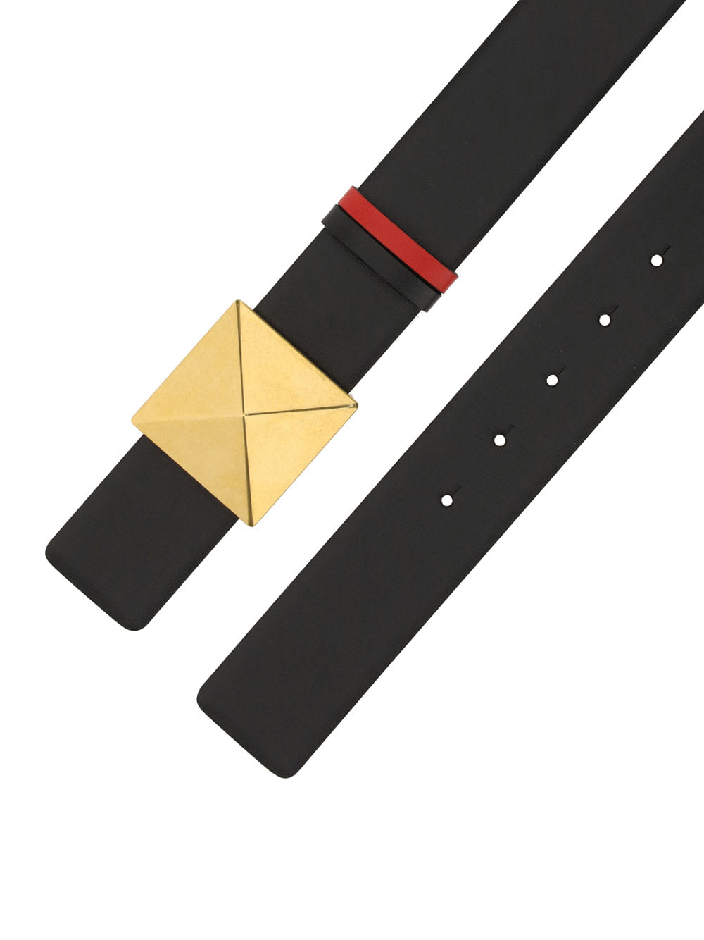 Reversible One Stud Belt In Calfskin 40MM - Black / Red