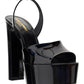 Jodie Platform Sandals In Patent Leather - Black